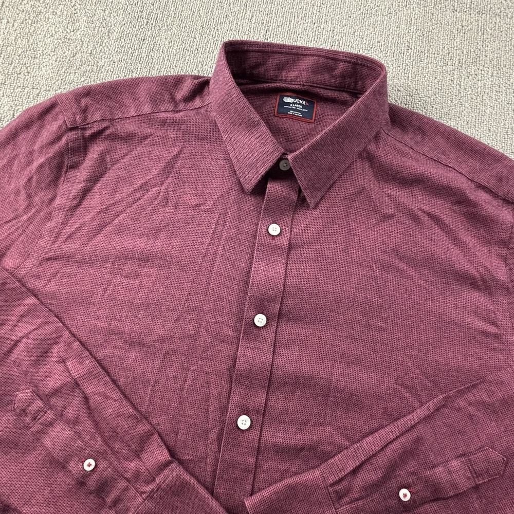 UNTUCKit Shirt Adult Extra Large Red Button Up Long Sleeve Casual Preppy Men's - Picture 7 of 14